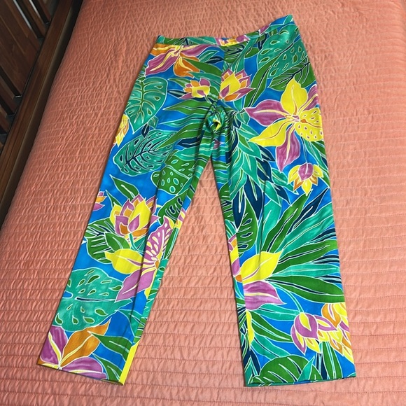 Lauren Ralph Lauren Multicolor Floral Cropped Pants, size 10 - Picture 12 of 12